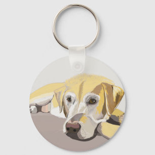 Golden Labrador Key Ring