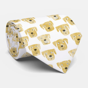 Golden Labrador Retriever Dog Cute Pattern Tie