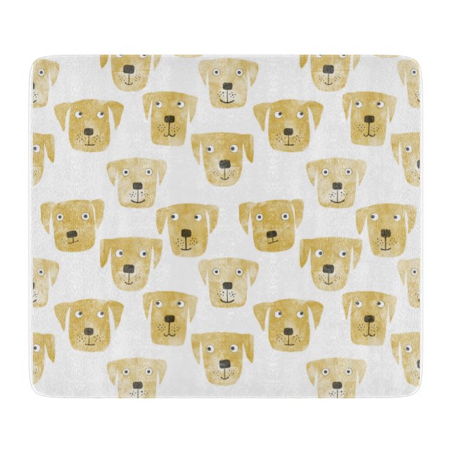 Golden Labrador Retriever Dog Cutting Board (Front)