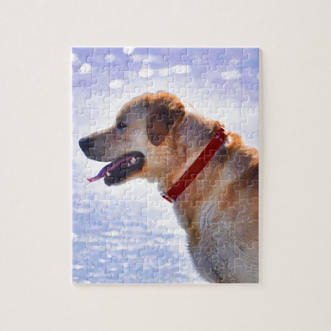 Golden Labrador Retriever Dog-lover Gift Jigsaw Puzzle (Vertical)
