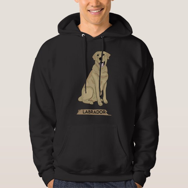 Golden Labrador Retriever Dog Mask Hoodie (Front)