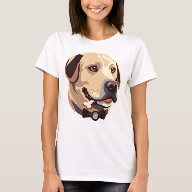 Golden Labrador Retriever Dog T-Shirt (Front)