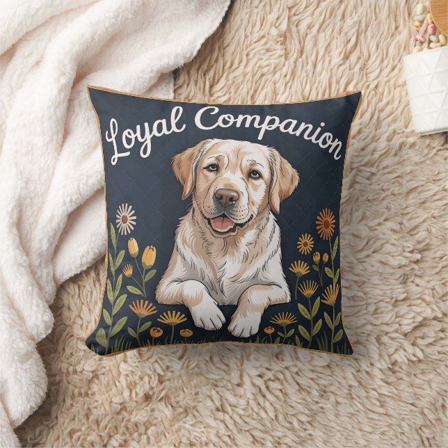 Golden Labrador Retriever Quilt Design – Playful  Cushion (Blanket)
