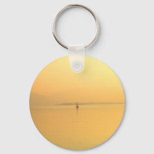 Golden Lake with Boat Key Ring