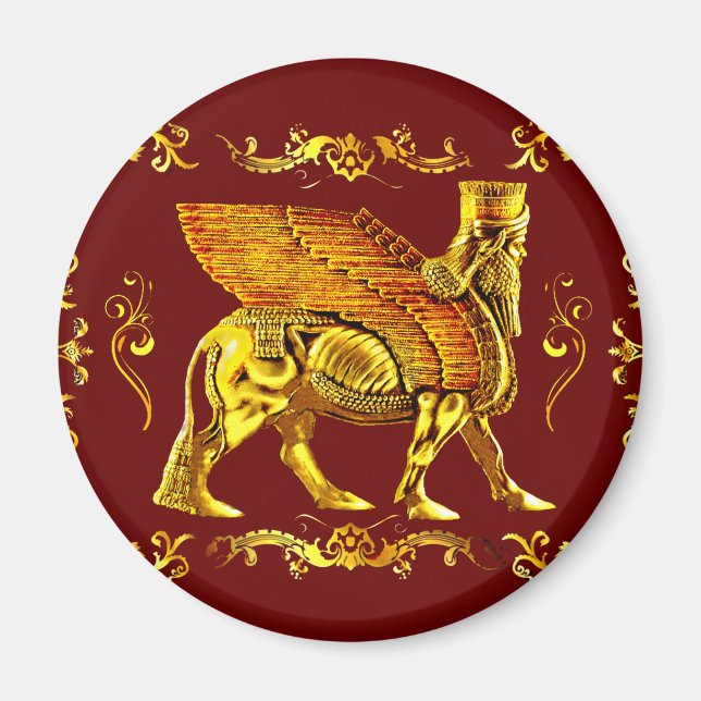 Golden Lamassu Magnet (Front)