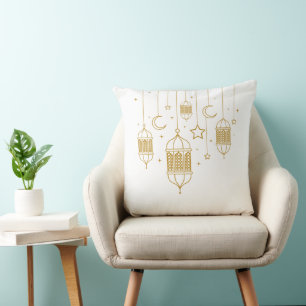 Golden Lantern Garland Pillow 
