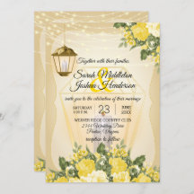 Golden Lanterns and Yellow Flower Wedding