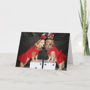 Golden Las Vegas Showgirls Birthday Card