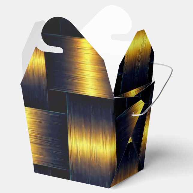 Golden Lattice 2 Favour Box (Opened)