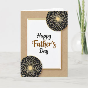 Golden Lattice Fathers Day Card