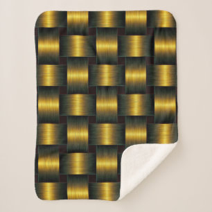 Golden Lattice Sherpa Blanket