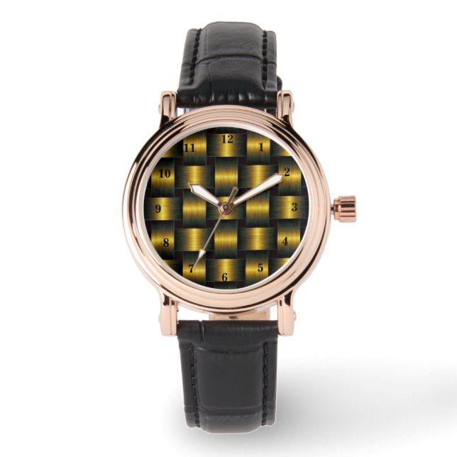 Golden Lattice Watch Gold (Front)