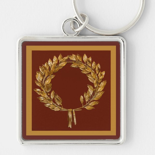 Golden Laurel Wreath Key Ring (Front)