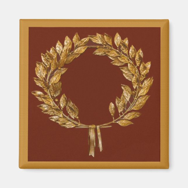 Golden Laurel Wreath Magnet (Front)