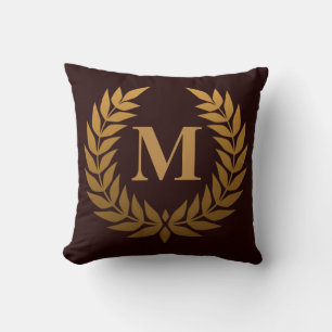 Golden Laurel Wreathe Cushion