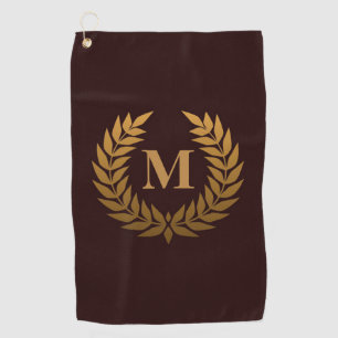 Golden Laurel Wreathe Golf Towel