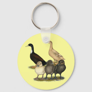 Golden Layer Duck Family Key Ring