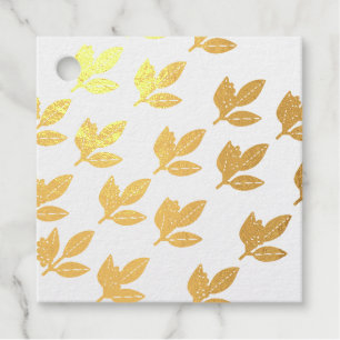 Golden Leaf Best Wishes Favour Tags