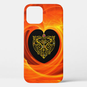 GOLDEN LEAF,  black orange yellow iPhone 12 Case