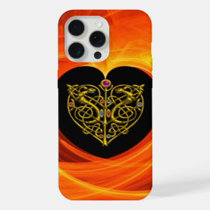 GOLDEN LEAF, black orange yellow iPhone Case