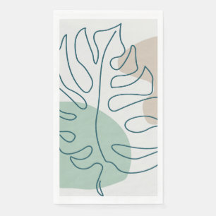 Golden leaf design napkin
