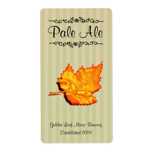 Golden Leaf Home brewed beer Labels