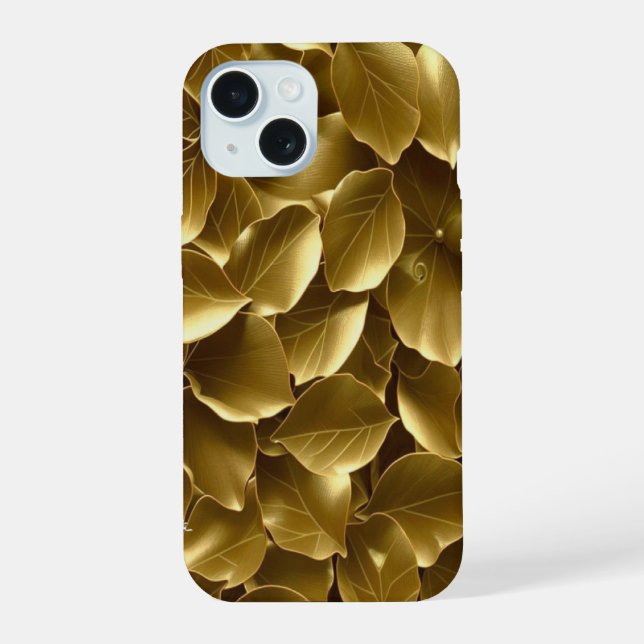 Golden Leaf  iPhone 15 Case (Back)