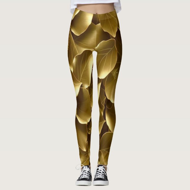 Golden Leaf  Leggings (Front)