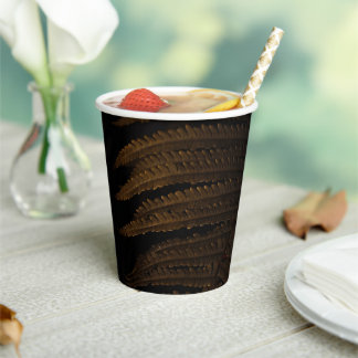 Golden leaf paper cups