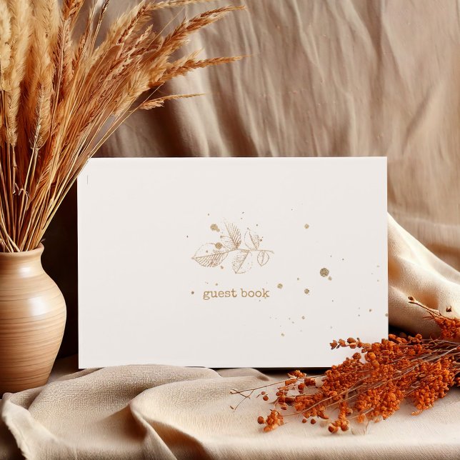 Golden Leaf Wedding ID655 Guest Book (Creator Uploaded)