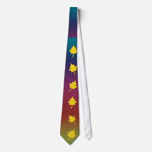 Golden Leaf with Rainbow - Tie