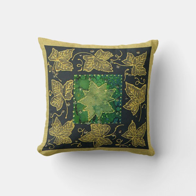 Golden leafs cushion (Front)
