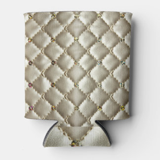 Golden Leather: Luxurious Background Texture Can Cooler