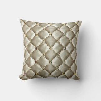 Golden Leather: Luxurious Background Texture Cushion