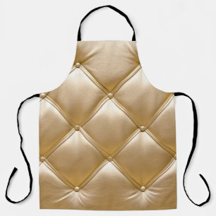 Golden Leather Upholstery Closeup Apron