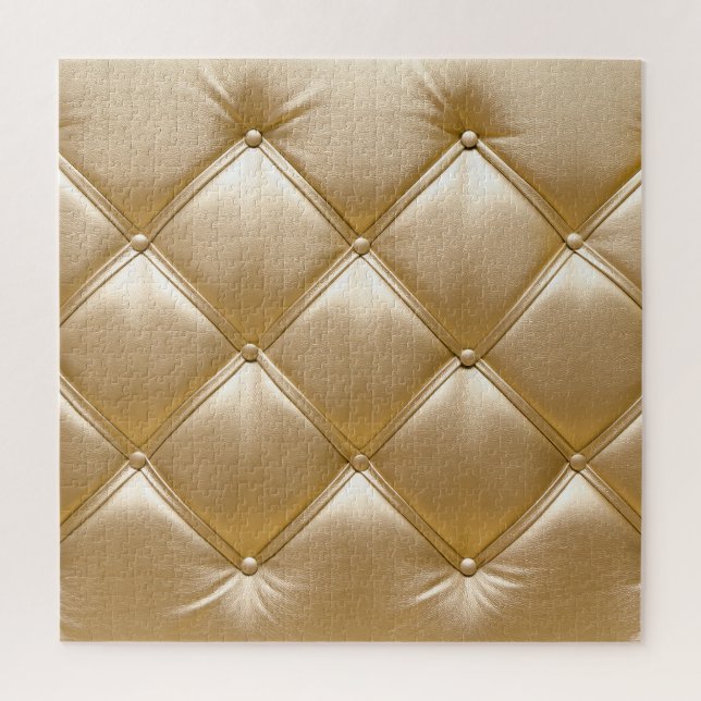 Golden Leather Upholstery Closeup Jigsaw Puzzle (Vertical)
