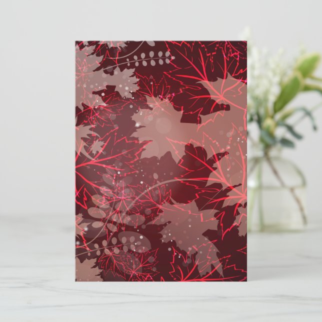 Golden Leaves 1 Thank You Card (Standing Front)