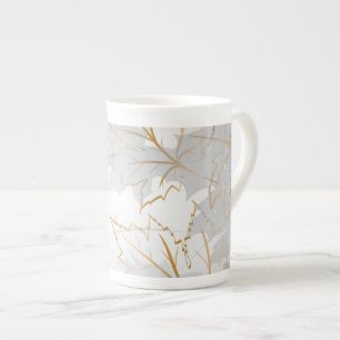 Golden Leaves 3 Bone China Mug