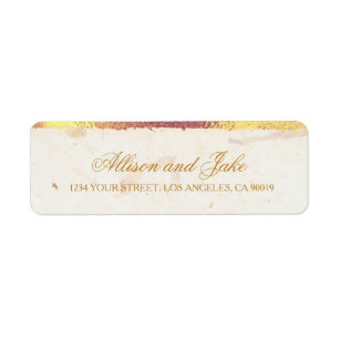 Golden Leaves Address Labels