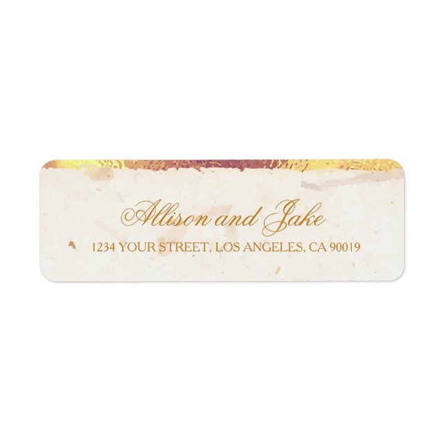 Golden Leaves Address Labels (Front)