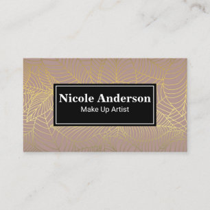 Golden Leaves Background Business Card