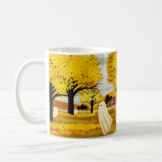 Golden Leaves Coffee Mug (Left)