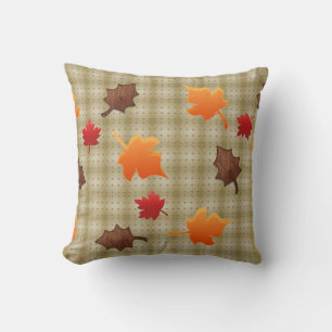 golden leaves  fall  cushion