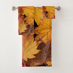 GOLDEN LEAVES OF AUTUMN BATH TOWEL SET