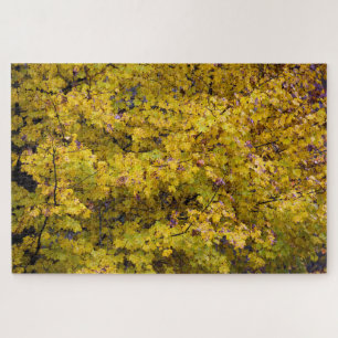 Golden Leaves of Fall - 20x30 inch Jigsaw Puzzle