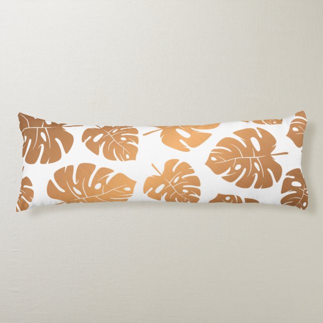 Golden Leaves Pattern Body Cushion (Front)