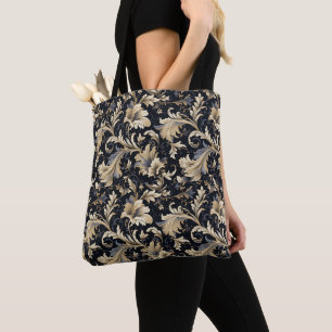 Golden Leaves Pattern Tote Bag