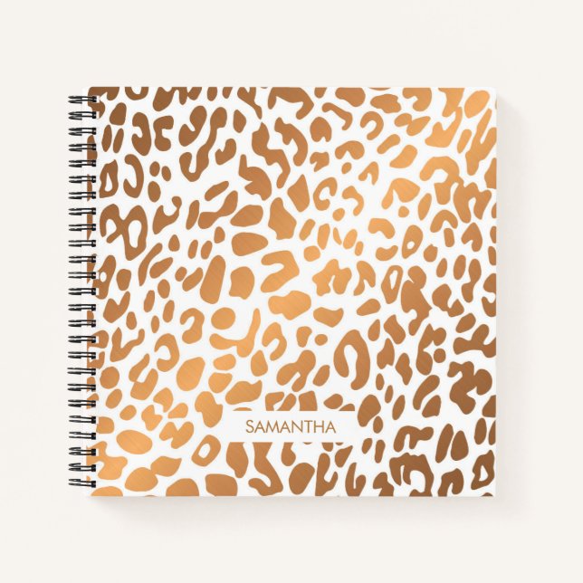 Golden Leopard Print Notebook (Front)