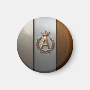 Golden Letter A With Crown And Laurel ✨ Magnet