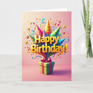 Golden Lettering Birthday Card